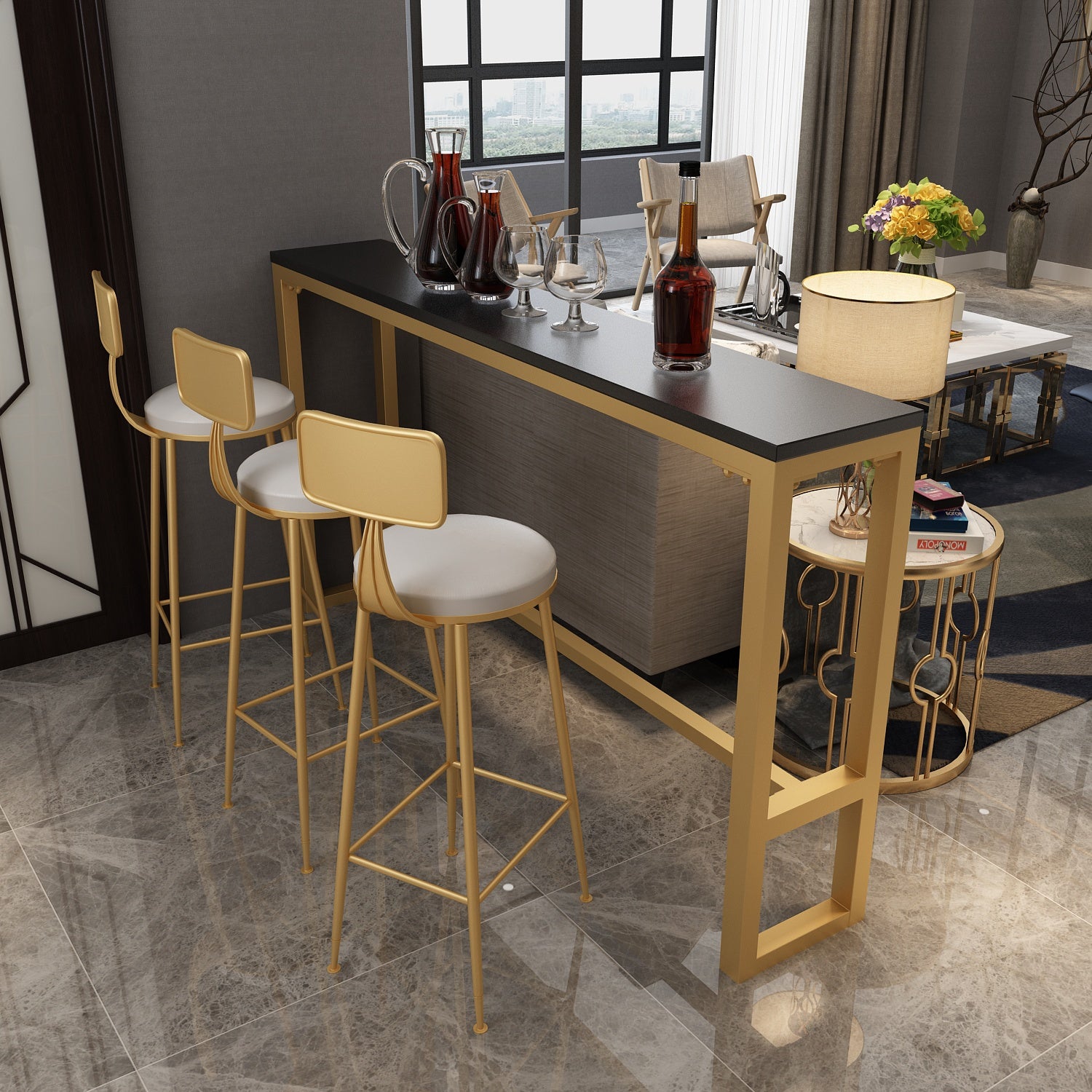 Trendy Gold Bar Stools in Toronto Shop Now Furniture
