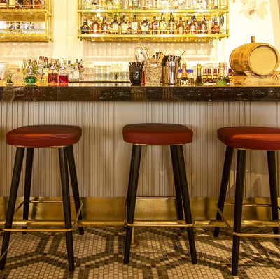 The Charm of Brown Leather Bar Stools