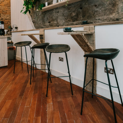 Stylish Bar Stools with Black Bases in Canada