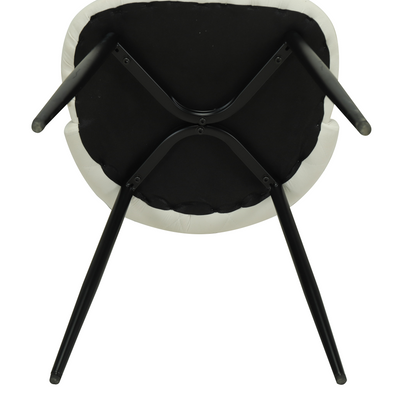 Charles Beige Black Velvet Dining Chair