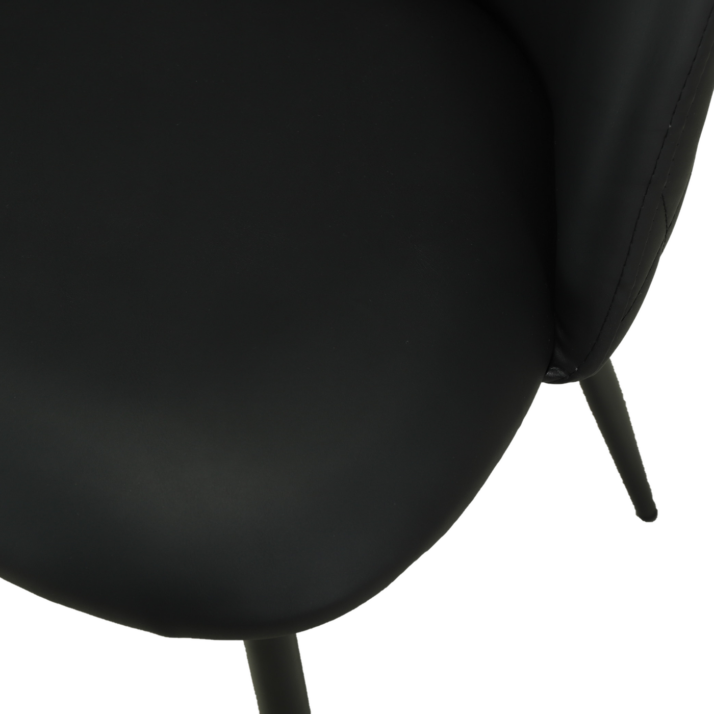 Charles Black Leather Dining Chairs