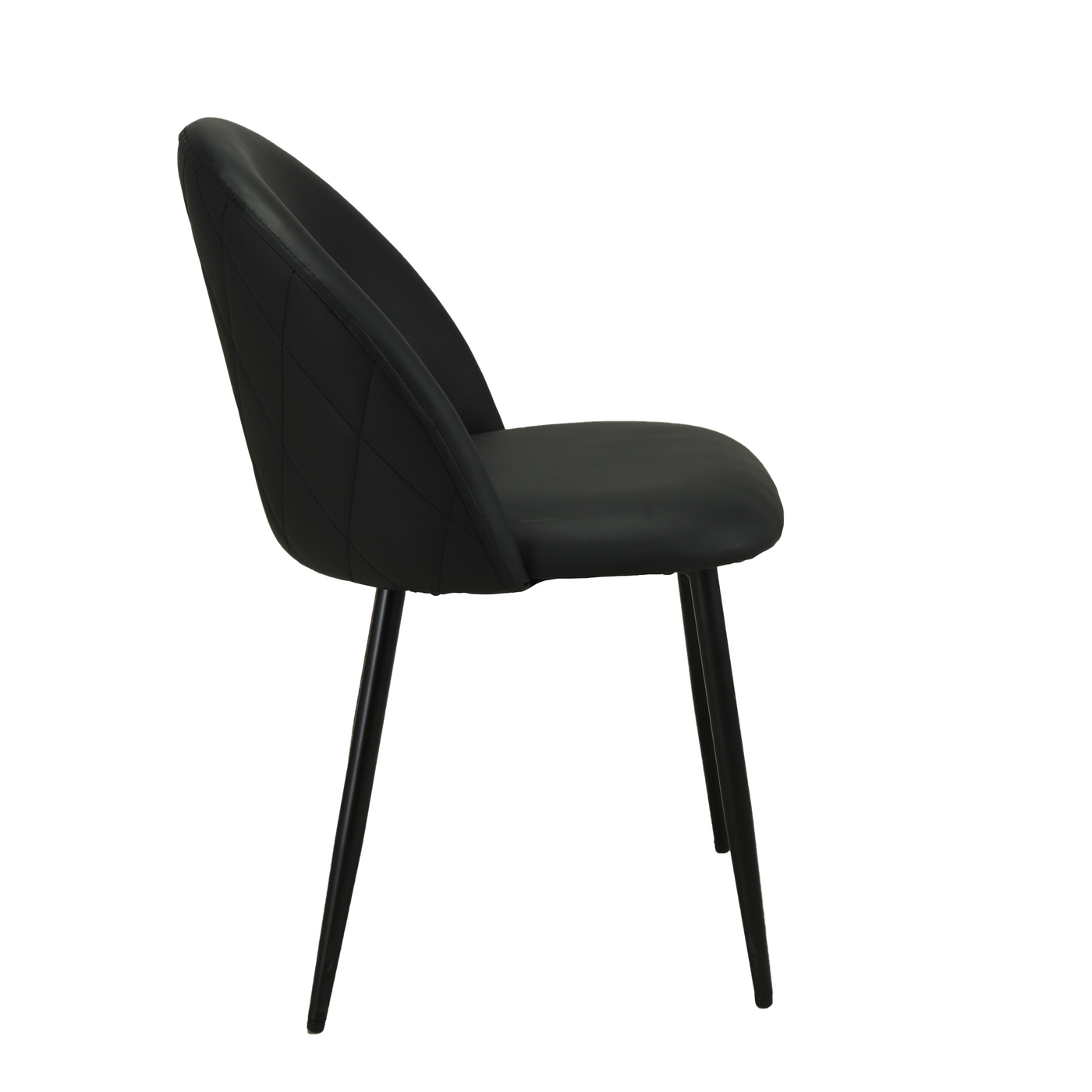 Charles Black Leather Dining Chairs