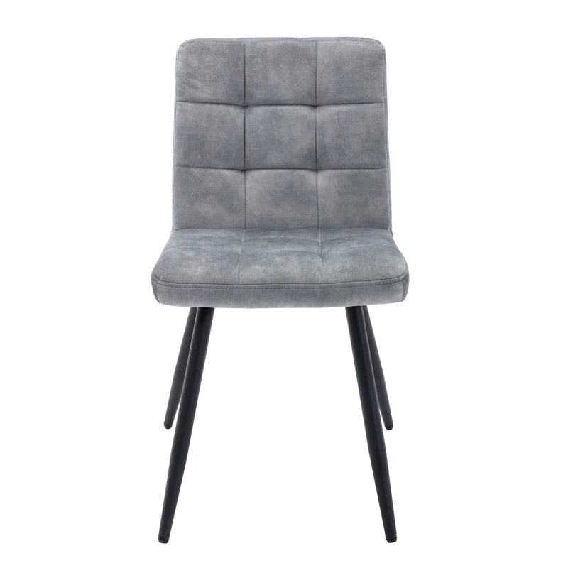 Grey velvet dining chair
